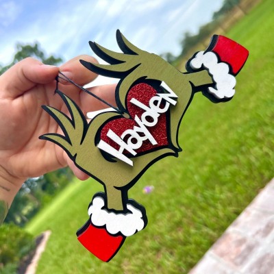 Personalize Your Christmas Tree With Our Customized Ornaments Featuring Your Family Name