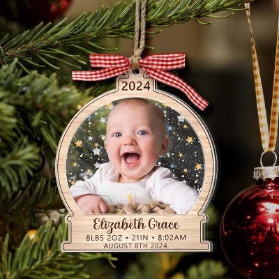 Personalized Baby Face Photo Ornament For Christmas Unique Christmas Gift Ideas