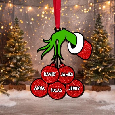 Personalize Your Christmas Tree With Our Customized Ornaments Featuring Your Family Name