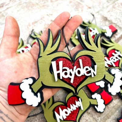 Personalize Your Christmas Tree With Our Customized Ornaments Featuring Your Family Name