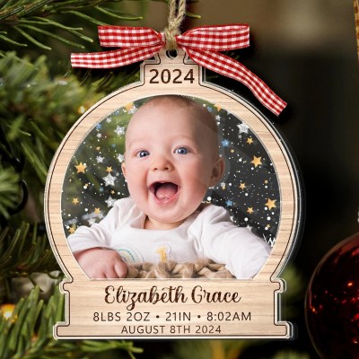 Personalized Baby Face Photo Ornament For Christmas Unique Christmas Gift Ideas
